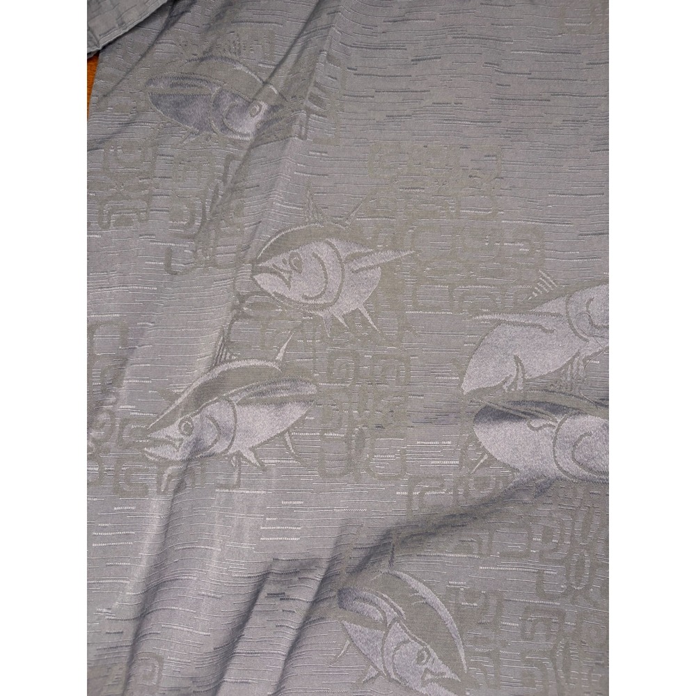 Guy Harvey Gray Fish Pattern Button Down Shirt Si… - image 2